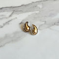 Brinco Eclipse – Folheado Bicolor (Prata + Dourado) | Gota Orgânica