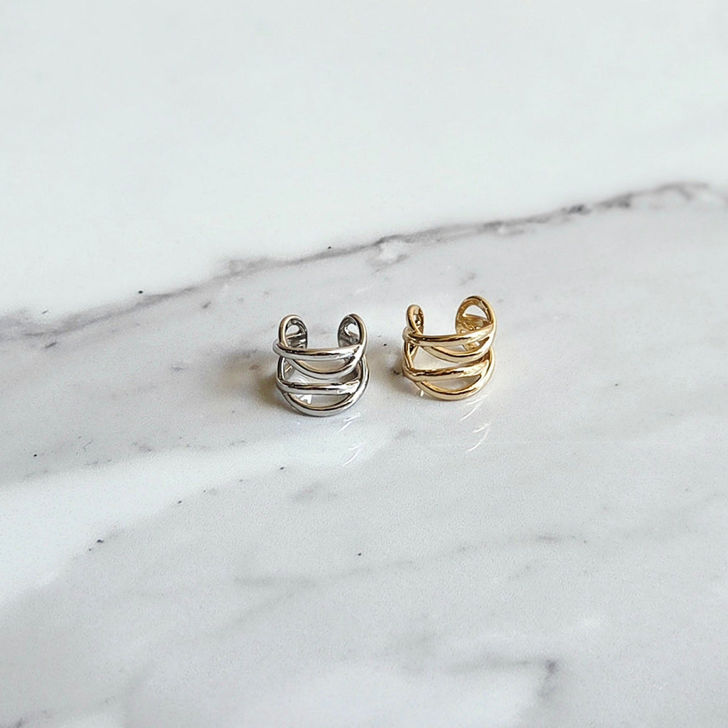 Piercing Fake Elo – Folheado | Ear Cuff | Prata ou Dourado