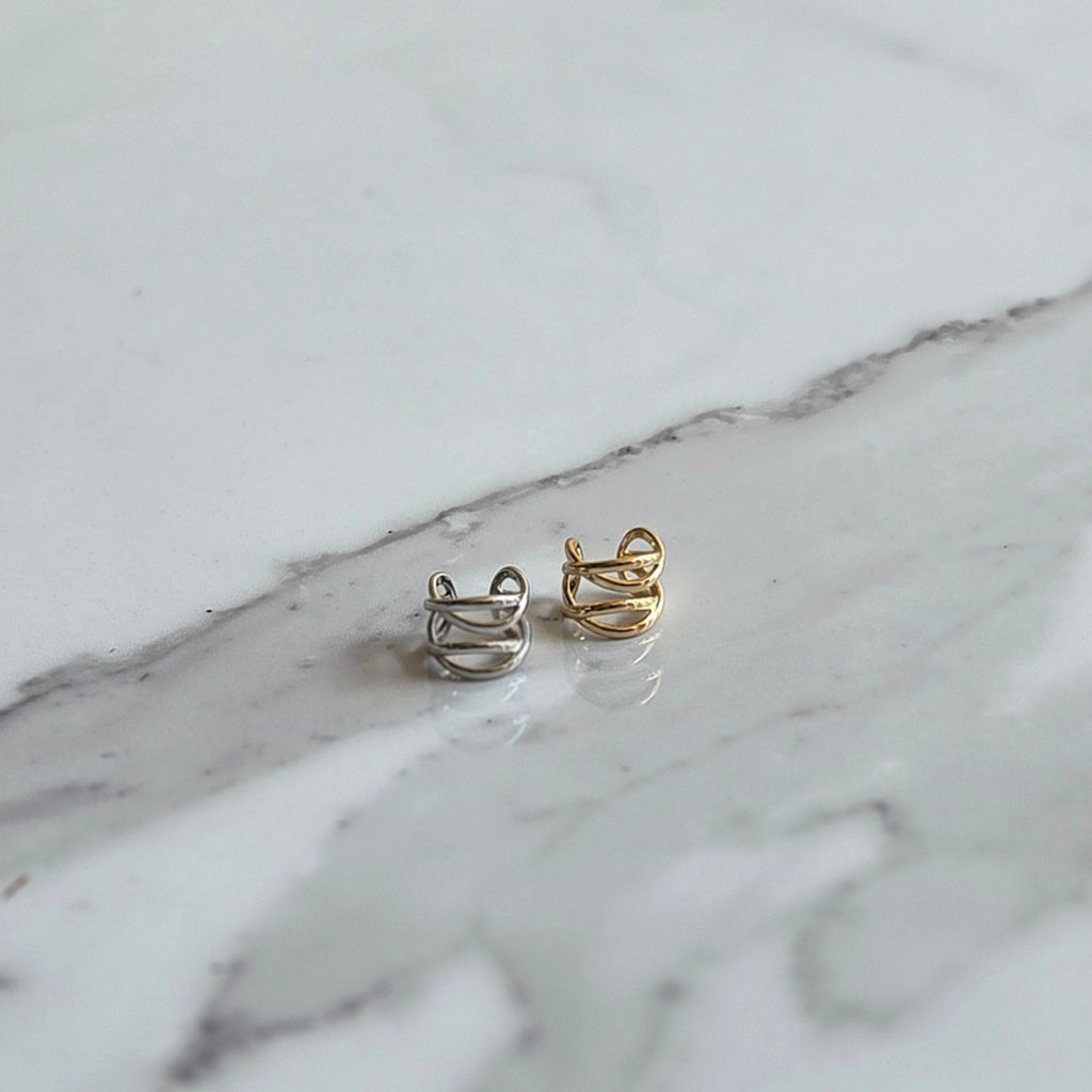 Piercing Fake Elo – Folheado | Ear Cuff | Prata ou Dourado