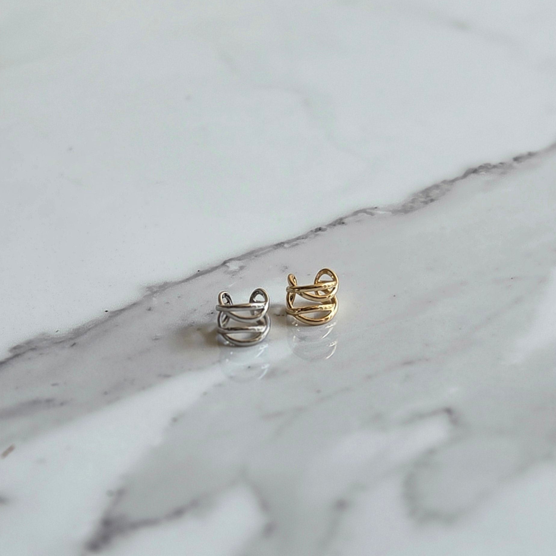 Piercing Fake Elo – Folheado | Ear Cuff | Prata ou Dourado