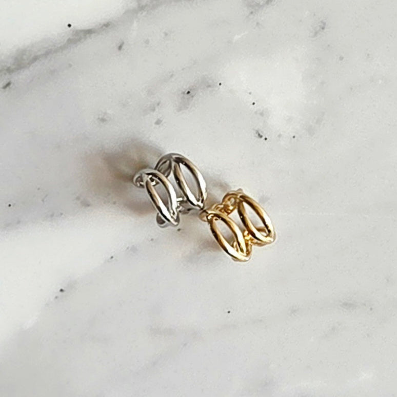 Piercing Fake Elo – Folheado | Ear Cuff | Prata ou Dourado