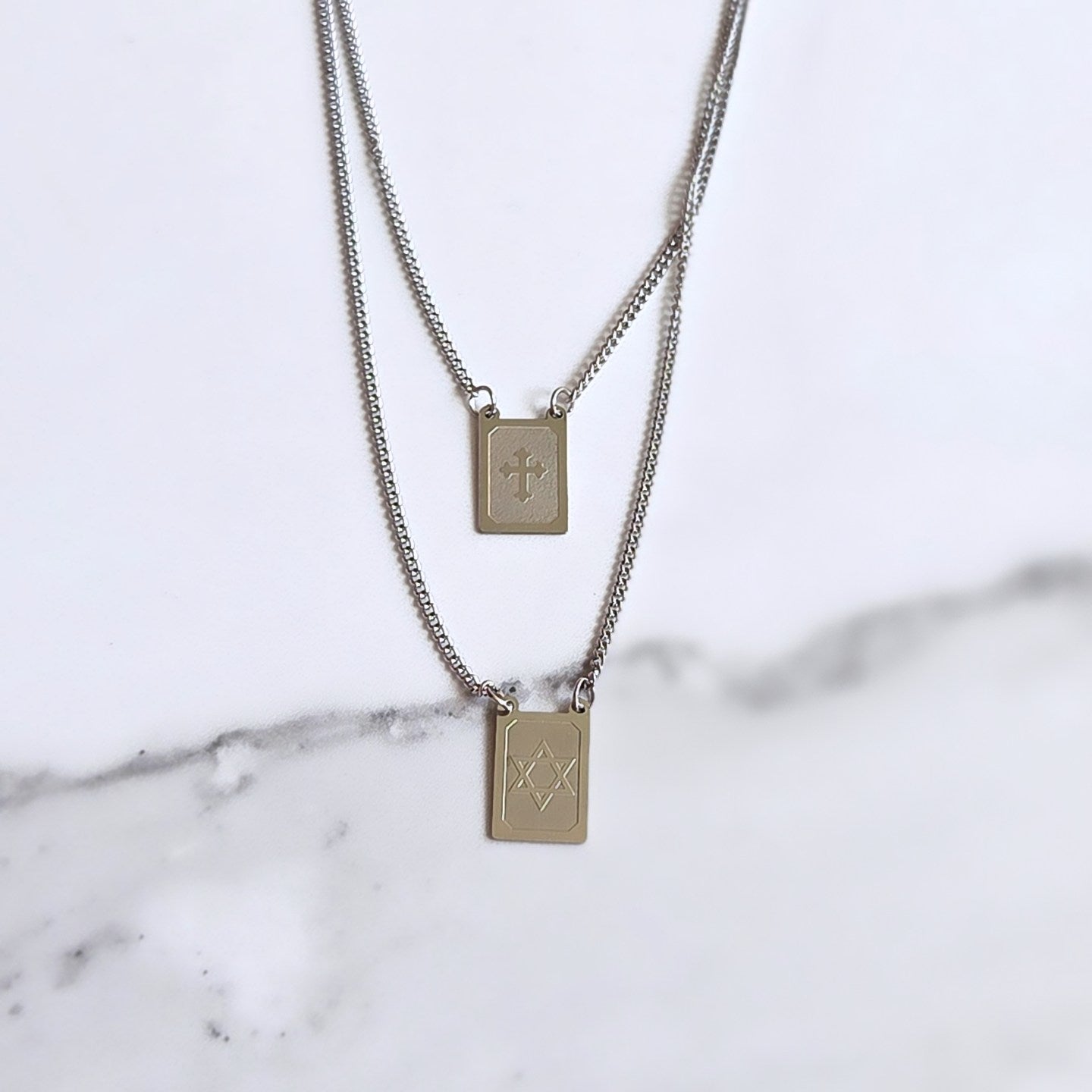 Escapulário Conexão Sagrada - Aço INoxidável 316L