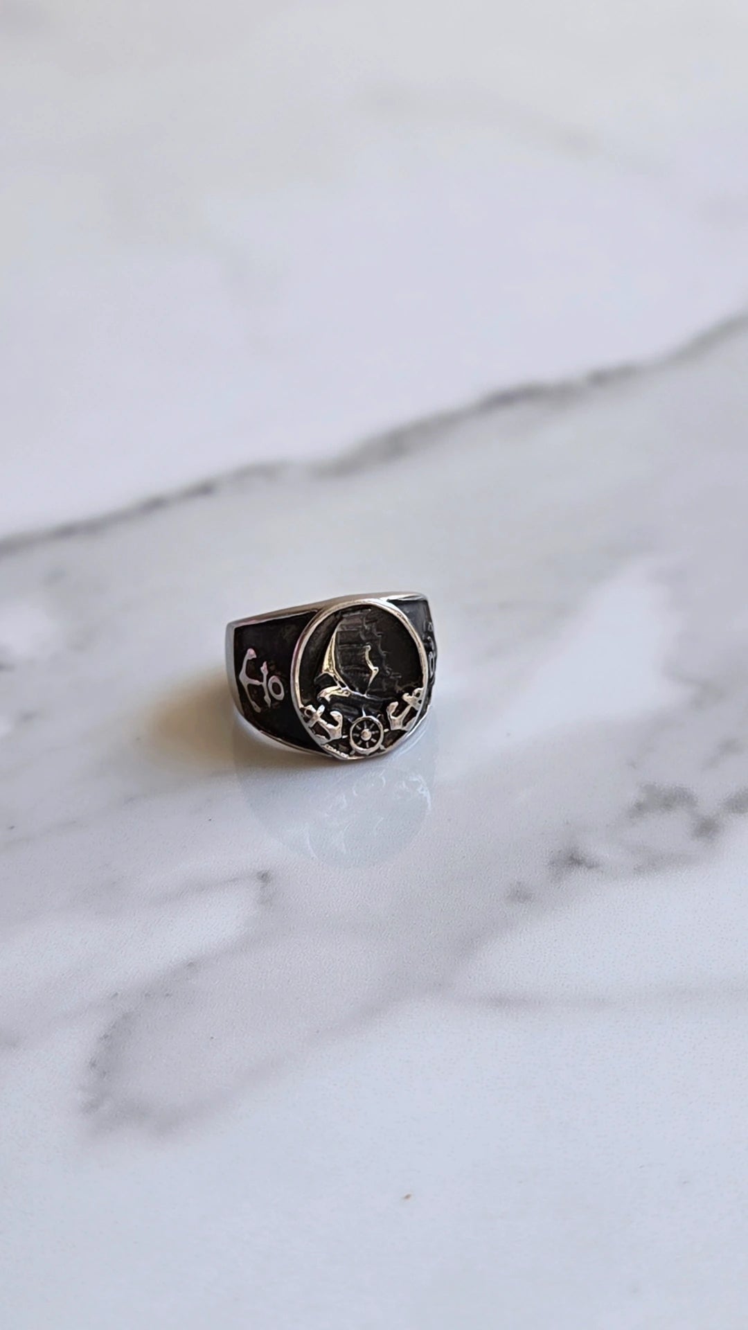 Anel Black - Aço Inoxidável 316L