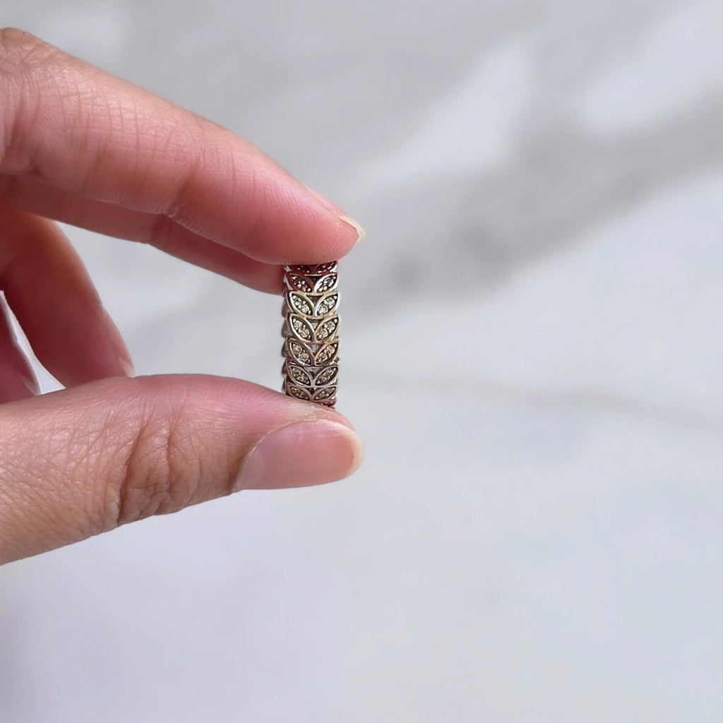 Anel Mil Folhas (Unissex) – Folheado Prata