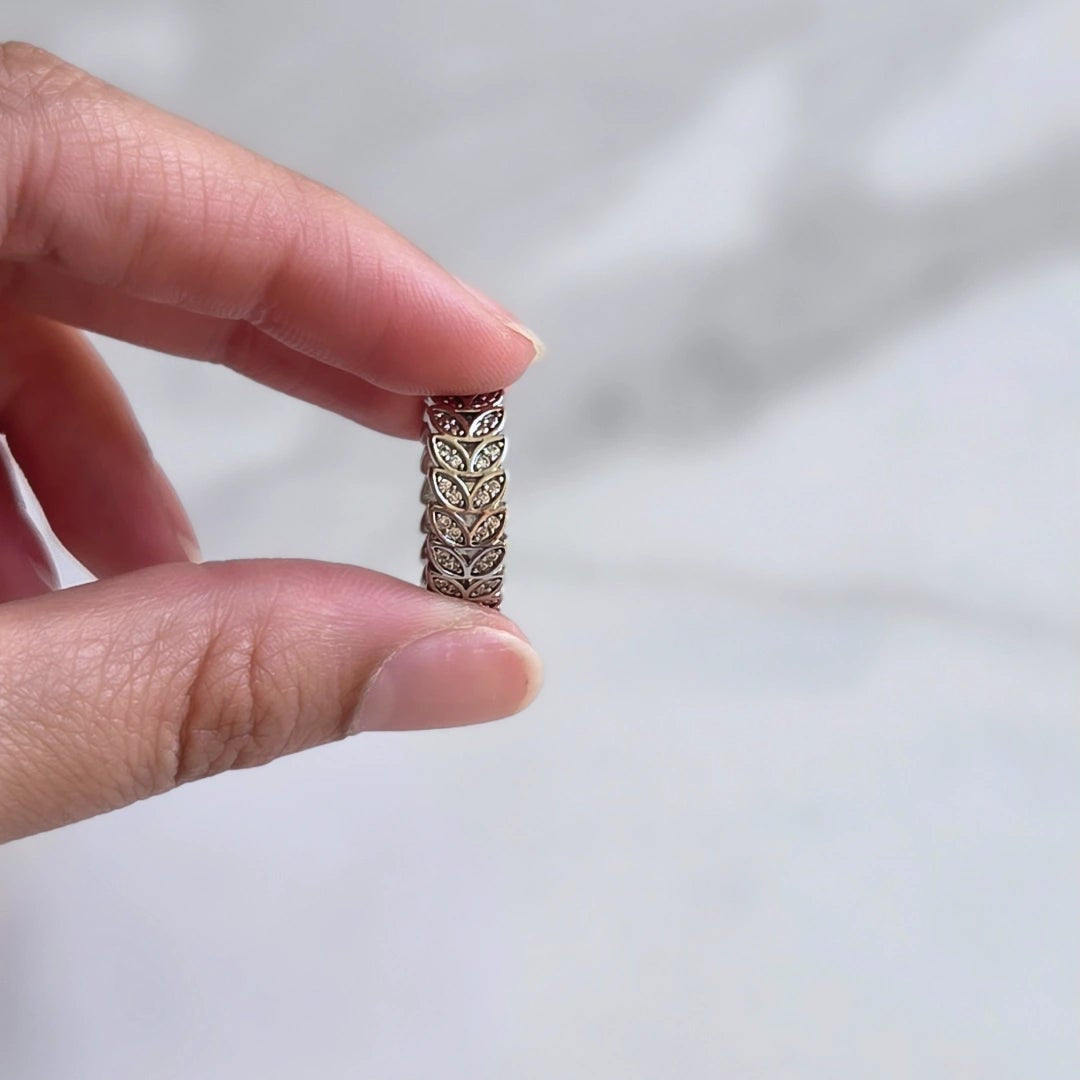 Anel Mil Folhas (Unissex) – Folheado Prata